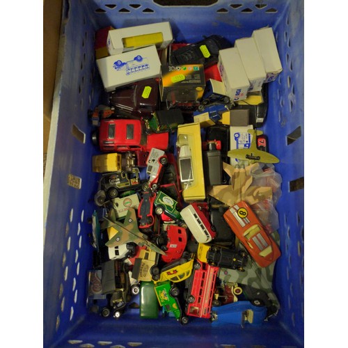 565 - Crate of mixed die cast toys, inc, boxed Corgi, Bburago etc.