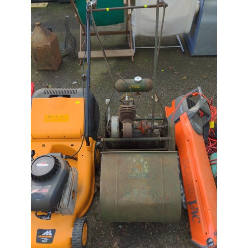 60 - Atco vintage garden petrol mower with roller