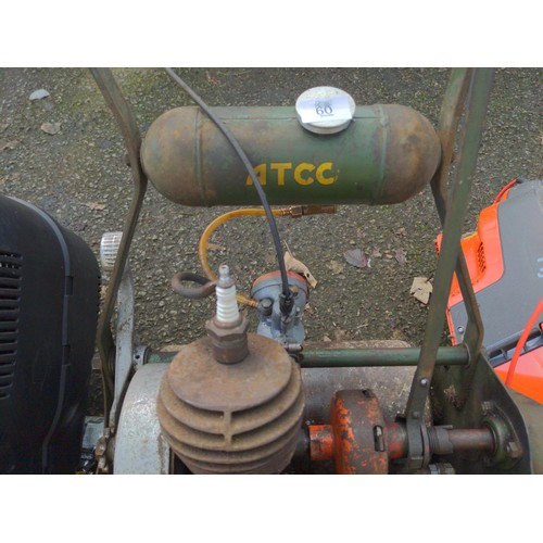 60 - Atco vintage garden petrol mower with roller