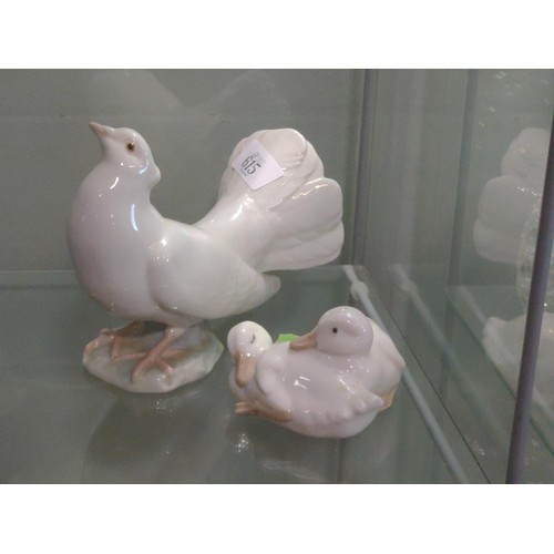 615 - Lladro Dove and Nao Ducks