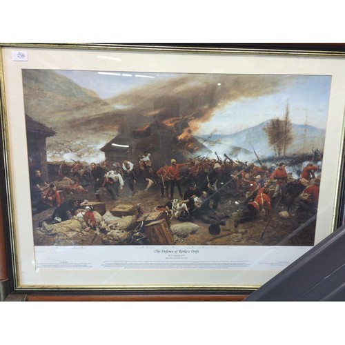 256 - Framed print of 'The Defence of Rorke's Drift' by Alphonse Marie de Neuville 101 x 76cm