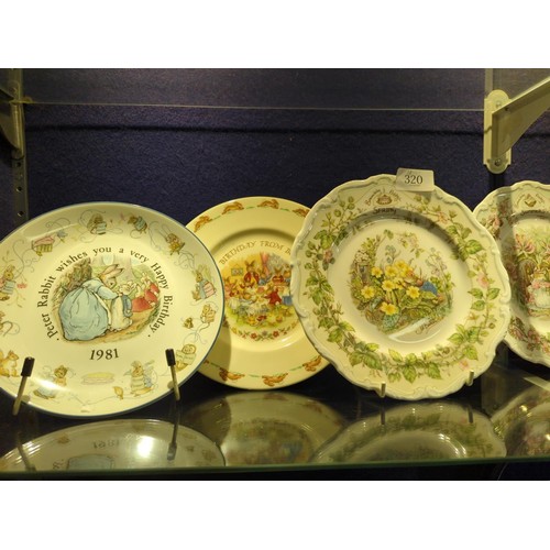 320 - Royal Doulton, a series of four seasons plates from the Brambly Hedge gift collection, dia. 21cm tog... 