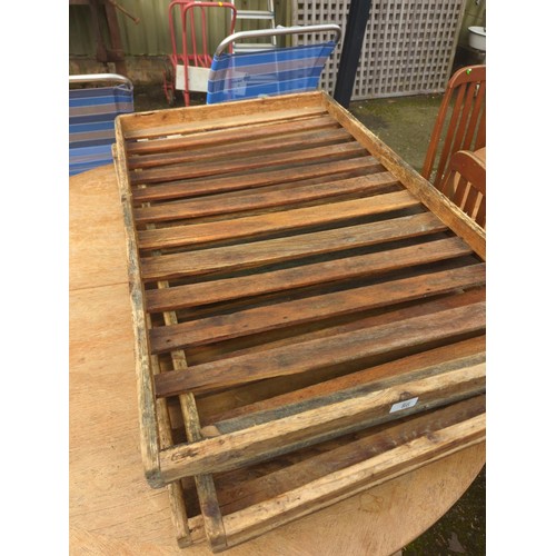 86 - 3 large wooden bakers trays 110 x 68 x 6cm