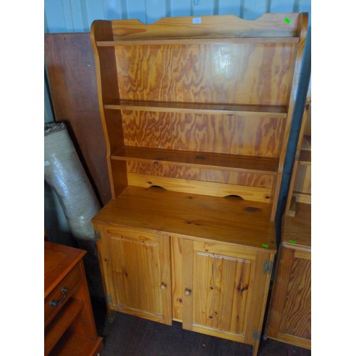 1342 - Pine dresser with lower 2 drawer cupboard 91 x 43 x 170cm