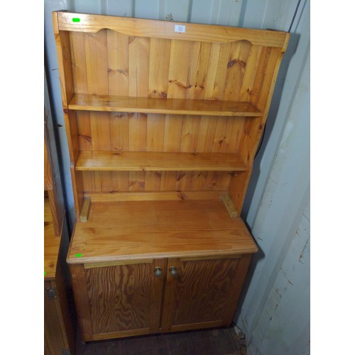 1343 - Pine dresser unit with two door lower cupboard W87 x D46cm