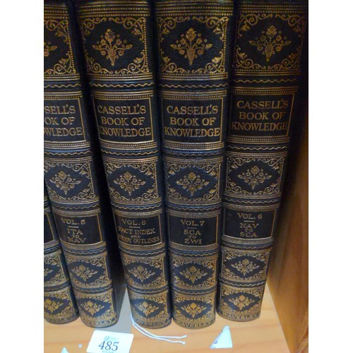 183 - Leather bound complete set of 'Cassells Book of Knowledge', eight volumes, a subscriber's edition by... 