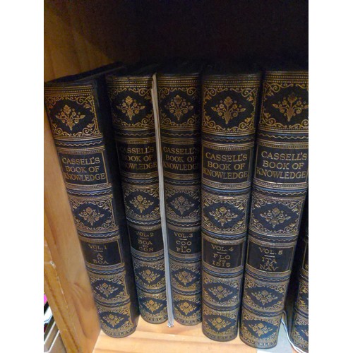 183 - Leather bound complete set of 'Cassells Book of Knowledge', eight volumes, a subscriber's edition by... 