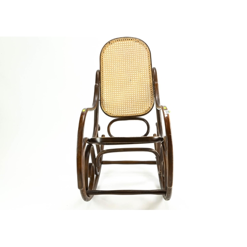 80 - Bentwood rattan cane rocking chair height 100 cm