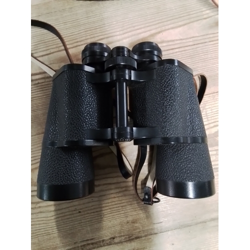 308 - Carl Zeiss Jena Jenoptem 10 x 50 w Binoculars and original leather case. 4002764