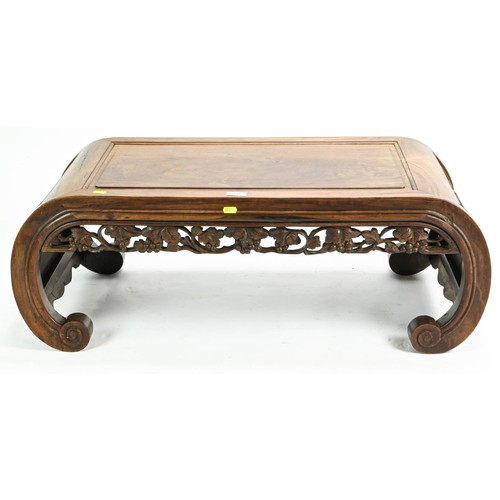 100 - Scrolled eastern coffee table W94 x D44 x H34cm