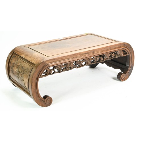 100 - Scrolled eastern coffee table W94 x D44 x H34cm