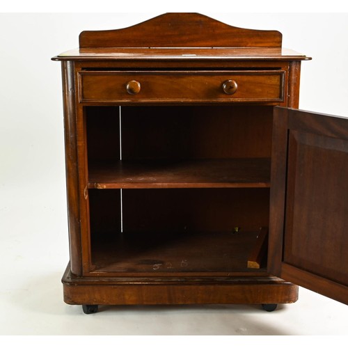 93 - Small mahogany washstand/cupboard with drawer W73 x D43 x H80cm