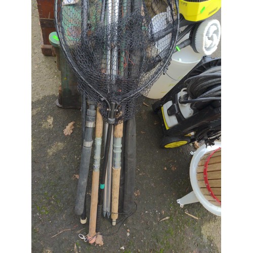 1149 -  Collection of fishing gear Inc Rods, nets, reels, waders 44 - 45, Gloves, Bags, Flies, line, F... 