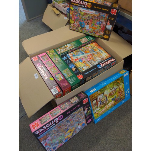 1313 - 10 x 1000pc jigsaws Inc Wasgij etc