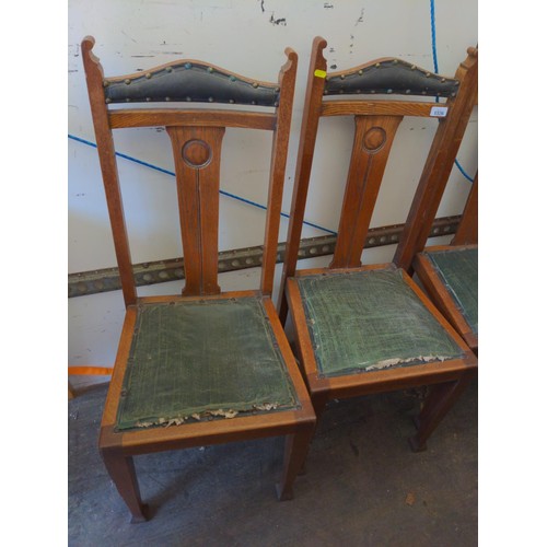 1326 - 4 x oak framed dining chairs 