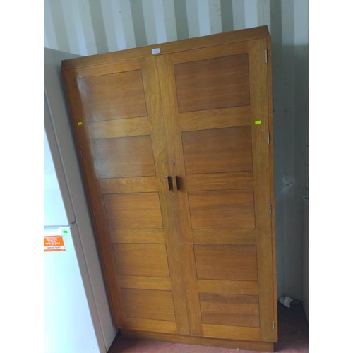 1335 - Hardwood wardrobe 107 x 47 x 183cm