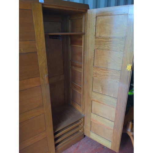 1335 - Hardwood wardrobe 107 x 47 x 183cm