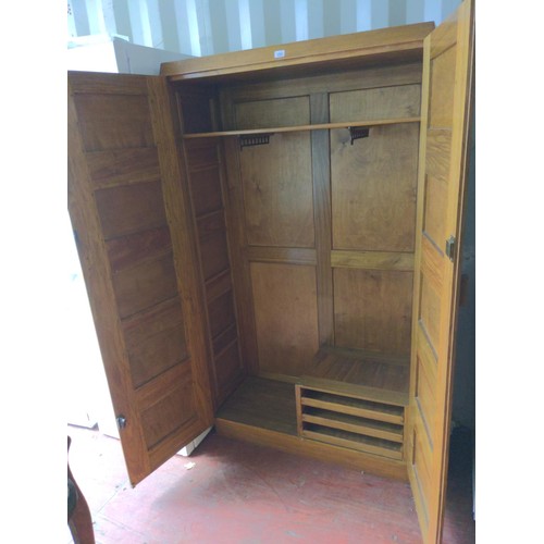 1335 - Hardwood wardrobe 107 x 47 x 183cm