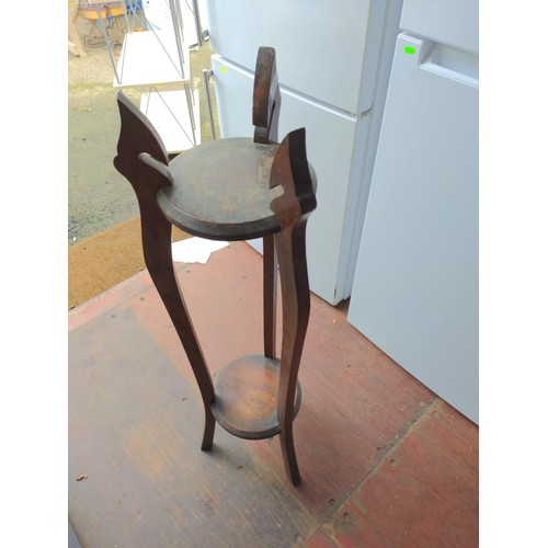 1356 - Two tier wooden plant stand H101cm 