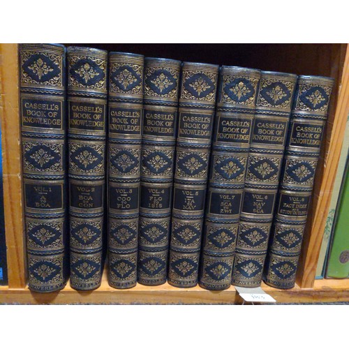 183 - Leather bound complete set of 'Cassells Book of Knowledge', eight volumes, a subscriber's edition by... 