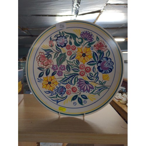 226 - Poole pottery charger signed by G Haskins, Dia 35cm