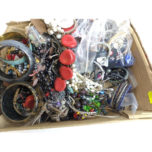 418 - Box of costume jewellery