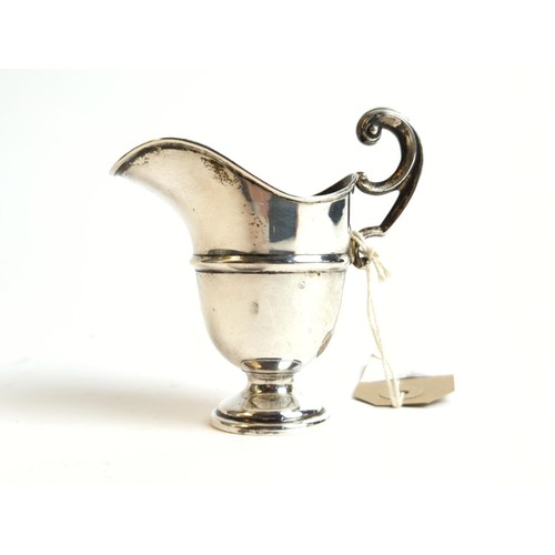 434 - George V silver helmet-shaped cream jug, James Deakin & Sons, Sheffield 1919, 51 grams