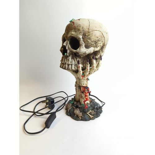 442 - Great Art skull table light, height 38cm