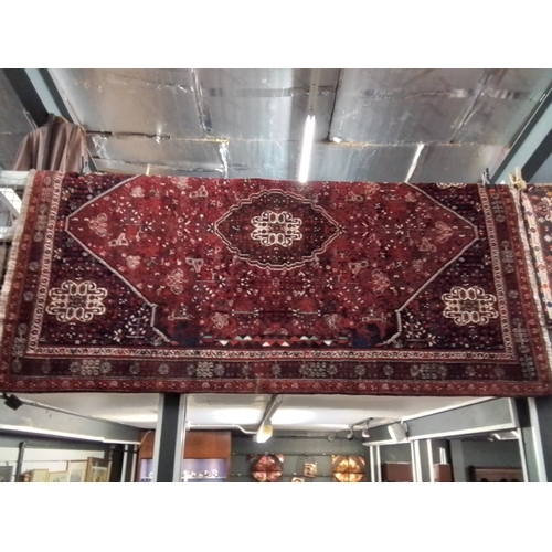 458 - Persian hand made 100% wool pile rug 293 cm long by186 cm wide approx