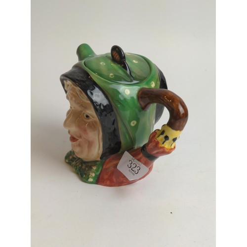 323 - Beswick 'Sairey Gamp' teapot, Beswick Ware factory mark and stamped 691 to base, height 13cm