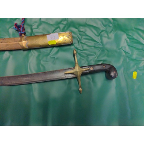 345 - Mid 19th century European sabre and scabbard