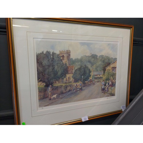 143 - Sturgeon- Signed ltd. ed. 535/850 Village scene.68cm x 55cm