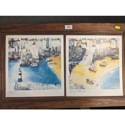 118 - Jerry Plumb - two signed ltd ed. Cornish harbour scene prints, together with a Mary Stork, signed pr... 