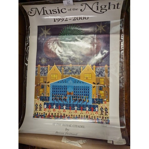 117 - Brian pollard- Music of the Night 1992-2000 At the Royal Citidel. Ltd. Ed. signed poster. good condi... 