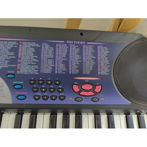 1103 - Casio CTK-451 electric keyboard with case & stand