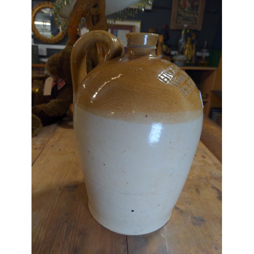 233 - Stoneware jar , 869 Hicks & Compy, Wine Merchants, Plymouth, ht 29cms