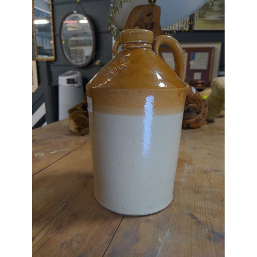 234 - Stoneware jar John Verdi, Wine & Spirit Merchant, White Hart Hotel Okehampton,  ht 27 cms