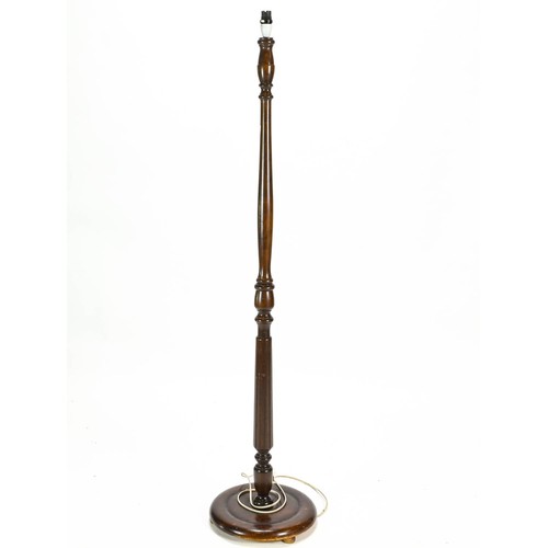 23 - Mahogany standard lamp ht.143cm