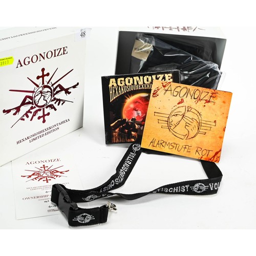 48 - Agonoize limited edition box set containing CD's, t shirt and a lanyard (new in box)