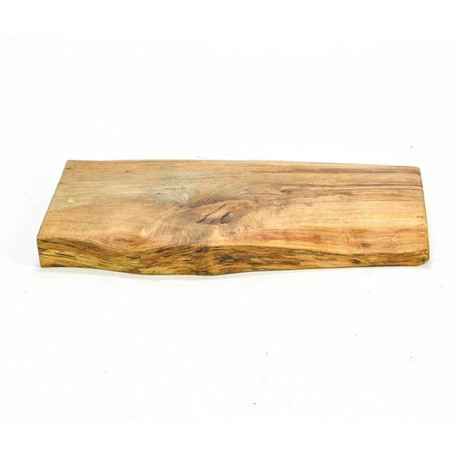74 - Rustic oak chopping board, treated with linseed and olive oil L66 x W42 x D6cm
