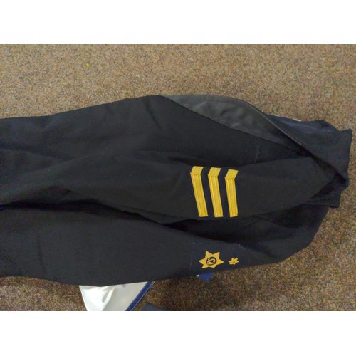 266 - Naval tunic, pair of trousers  & 4 jackets 