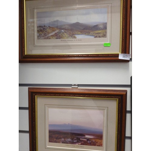 167 - Four Widgery prints of Dartmoor scenes. Largest 44 x 28 cm