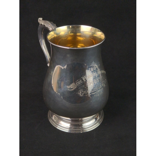 333 - Local Interest - Edwardian silver presentation tankard, James Dixon & Sons Ltd, Sheffield 1... 