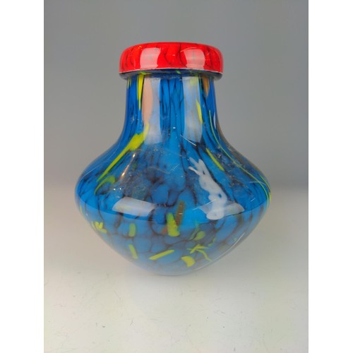 330 - Japanese Kurata Craft 'Venetian style' Studio glass vase. a22cm high.