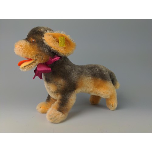 400 - Vintage 1960s Steiff Dakel 'Lumpi' dachshund. Height 17cm.