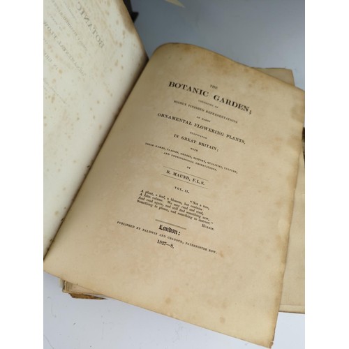 435 - The Botanic Garden by Maund, B. (Benjamin), 1790-1863. Vols 1-6, generally poor cover condition... 