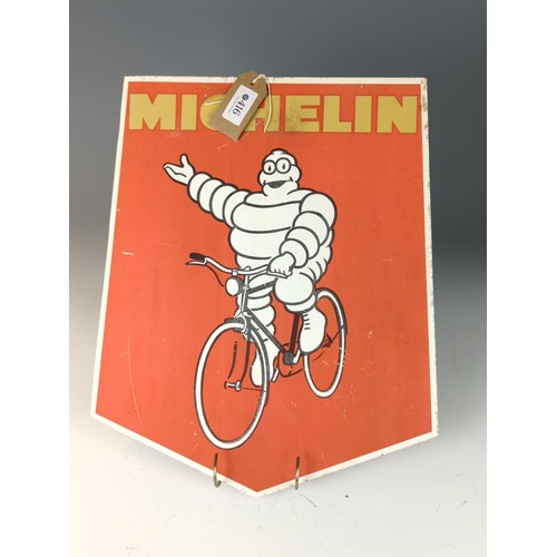 416 - Double sided Michelin sign in metal W35 H42cm