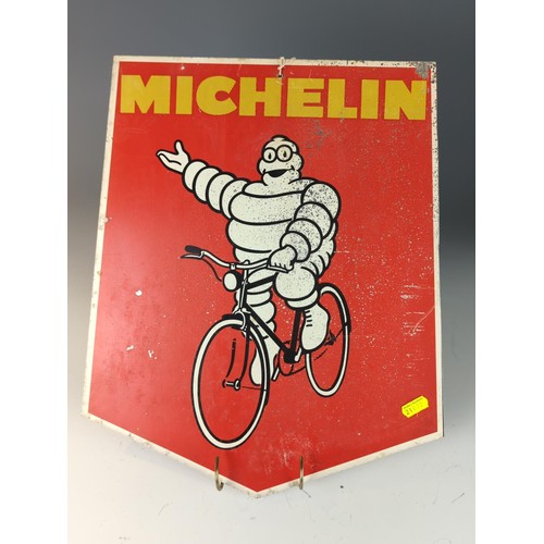 416 - Double sided Michelin sign in metal W35 H42cm