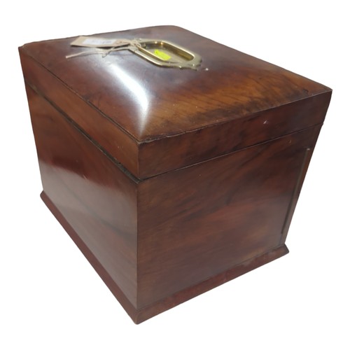 408 - Jewellery casket with bevelled glass doors, covering 3 Fitted drawers, Lift top with mirror to lid w... 