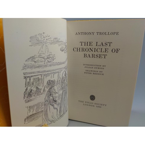 23 - Folio Society Novels including Framley Parsonage, The last chronicle of Barset, Doctor Thorne, The W... 